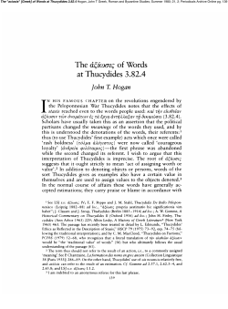 at Thucydides 3.82.4 - Greek, Roman, and Byzantine Studies