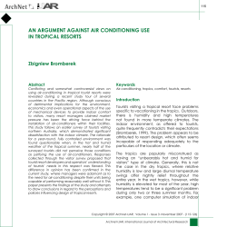 an argument against air conditioning use in tropical - ArchNet-IJAR