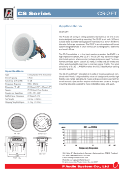 CS Series - P.Audio System Co., LTD