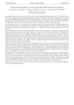 Using asteroid families to test planetesimal differentiation hypotheses