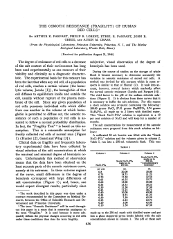 THE OSMOTIC RESISTANCE (FRAGILITY) OF HUMAN of the salt