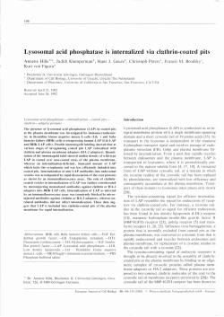 Lysosomal acid phosphatase is internalized via clathrin