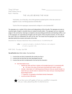THE VALUES BEHIND THE MASK