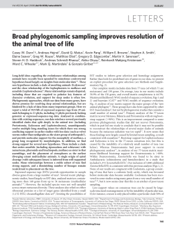 Broad taxon sampling improves resolution of the Animal Tree of Life