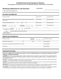 claim form - Combined Insurance