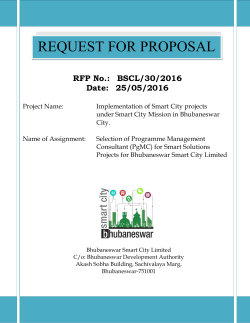 RFP for Selection of Programme Management