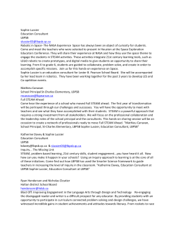 Sophie Lussier Education Consultant LBPSB