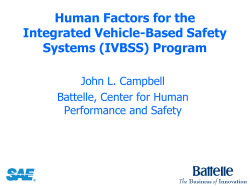 Human Factors for the Integrated Vehicle-Based Safety