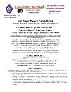 The Royal Playoff Road Ahead