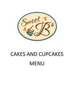 cakes and cupcakes menu