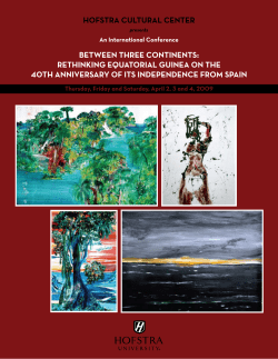 hofstra cultural center between three continents: rethinking