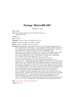 Package `BioGeoBEARS`