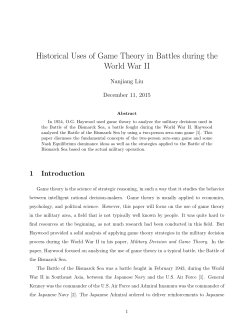 Historical Uses of Game Theory in Battles during the World War II