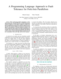 A Programming Language Approach to Fault Tolerance - MPI-SWS