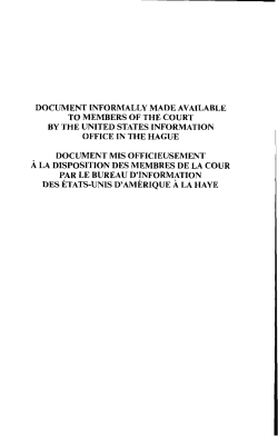 DOCUMENT INFORMALLY MADE AVAILABLE TO