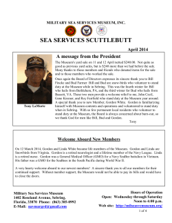 sea services scuttlebutt - Military Sea Services Museum