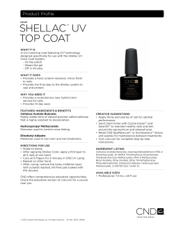 SHELLAC&trade; UV ToP CoAT