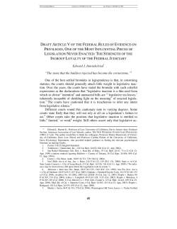 41 draft article v of the federal rules of evidence on privileges, one of