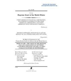 Brief of petitioner for First American Financial Corporation v