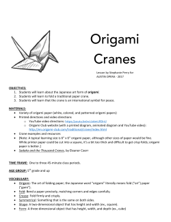 LESSON: Origami Cranes