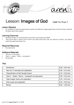 Lesson: Images of God Level: Key Stage 3