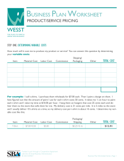 business plan worksheet