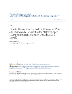 How to Think about the Federal Commerce Power and Incidentally