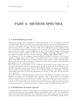 PART 3: METEOR SPECTRA