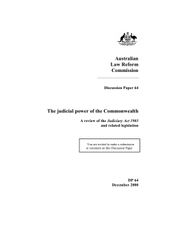 The judicial power of the Commonwealth