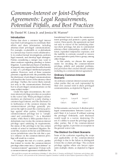 Common-Interest or Joint-Defense Agreements