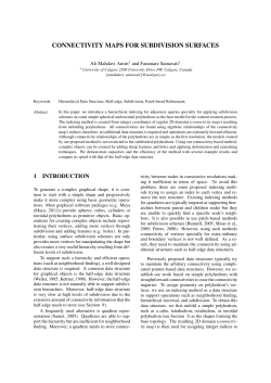 connectivity maps for subdivision surfaces