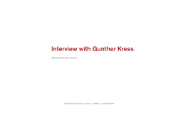 Interview with Gunther Kress