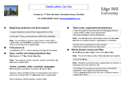 Capital Letters - eShare