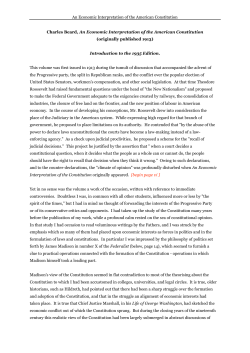 An Economic Interpretation of the American Constitution Charles