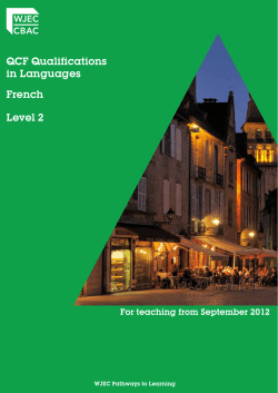 QCF Qualifications in Languages French Level 2