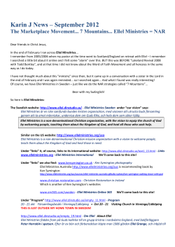 The Marketplace Movement 7 Mountains / Ellel Ministries = NAR