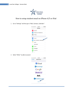 How to setup student email on iPhone 4/5 or iPad