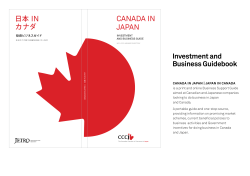 CANADA IN JAPAN CANADA IN JAPAN