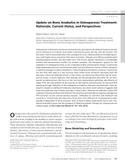 Update on Bone Anabolics in Osteoporosis Treatment: Rationale