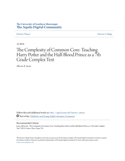 The Complexity of Common Core: Teaching Harry Potter and the