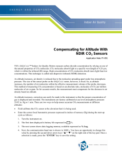 Application Note ITI-091 Compensating for Altitude with NDIR CO2