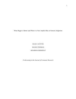 1 When Bigger is Better (and When it is Not): Implicit Bias in Numeric