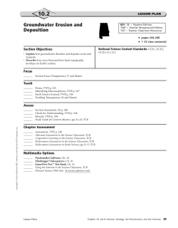 Groundwater Erosion and Deposition