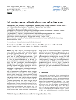 Soil moisture sensor calibration for organic soil surface layers