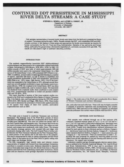 continued ddt persistence in mississippi river delta streams: a case