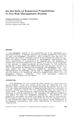 On the Role of Subjective Probabilities in Fire Risk