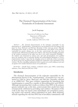 The Chemical Characterization of the Gene