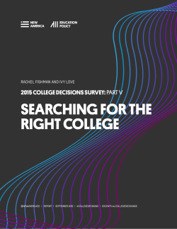 Searching for the Right College