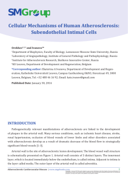Cellular Mechanisms of Human Atherosclerosis