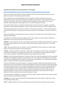 Prepare for typical interview questions